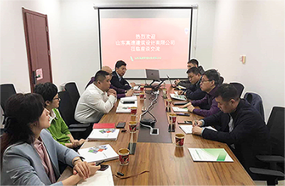 山東高速建筑設(shè)計(jì)有限公司董事長(zhǎng)張至輝一行到訪環(huán)境科技公司